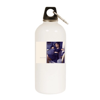 Jessica Alba White Water Bottle With Carabiner