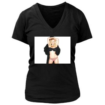 Malin Akerman Women's Deep V-Neck TShirt