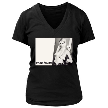 Paris Hilton Women's Deep V-Neck TShirt