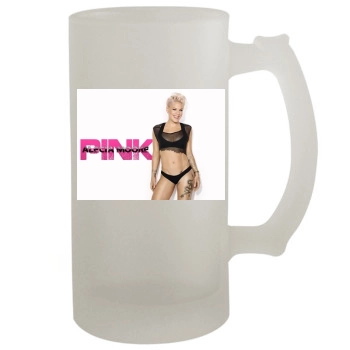 Pink 16oz Frosted Beer Stein