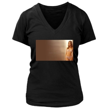 Rosie Huntington-Whiteley Women's Deep V-Neck TShirt