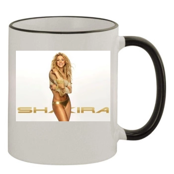 Shakira 11oz Colored Rim & Handle Mug