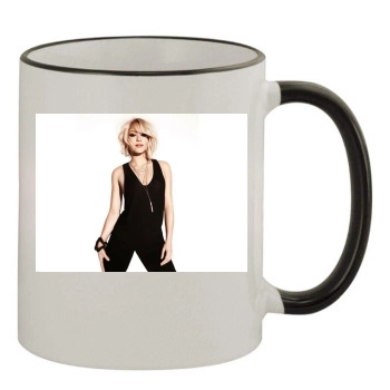 Shakira 11oz Colored Rim & Handle Mug