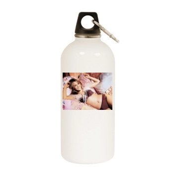 Rachel Stevens White Water Bottle With Carabiner