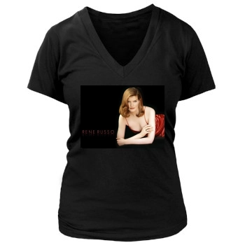 Rene Russo Women's Deep V-Neck TShirt