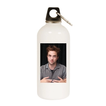 Robert Pattinson White Water Bottle With Carabiner