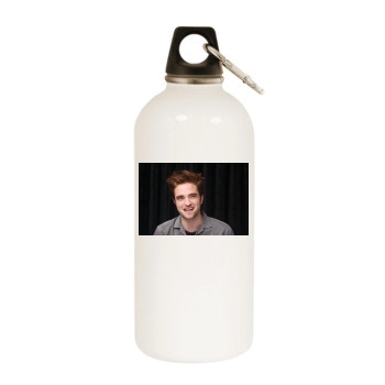 Robert Pattinson White Water Bottle With Carabiner