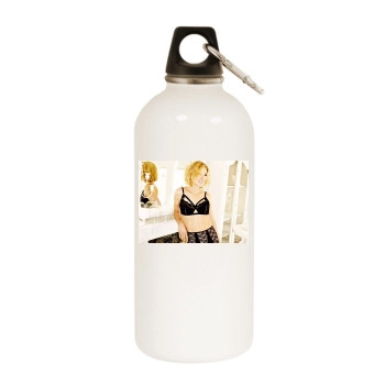 Rosamund Pike White Water Bottle With Carabiner