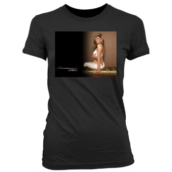 Rosamund Pike Women's Junior Cut Crewneck T-Shirt