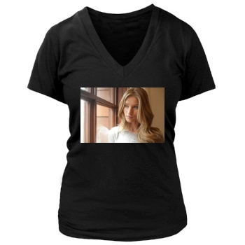 Rosie Huntington-Whiteley Women's Deep V-Neck TShirt