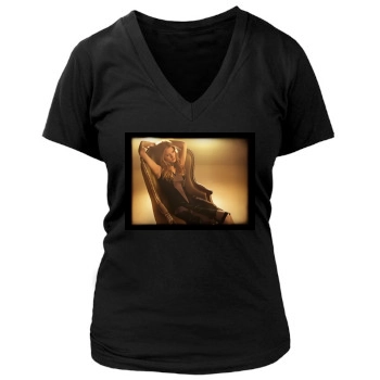 Rosie Huntington-Whiteley Women's Deep V-Neck TShirt