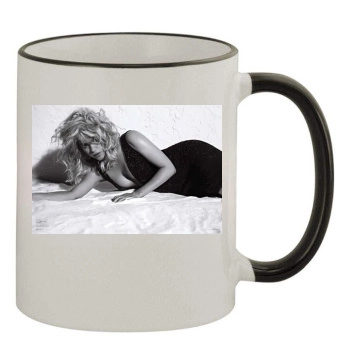 Shakira 11oz Colored Rim & Handle Mug