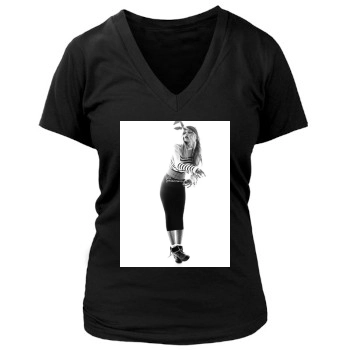 Edita Vilkeviciute Women's Deep V-Neck TShirt