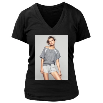 Edita Vilkeviciute Women's Deep V-Neck TShirt