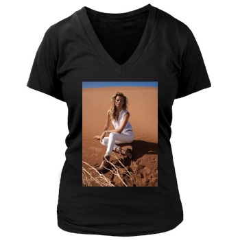 Edita Vilkeviciute Women's Deep V-Neck TShirt