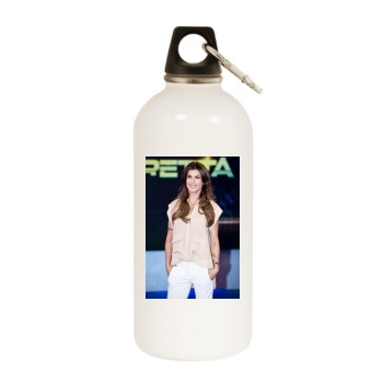 Elisabetta Canalis White Water Bottle With Carabiner