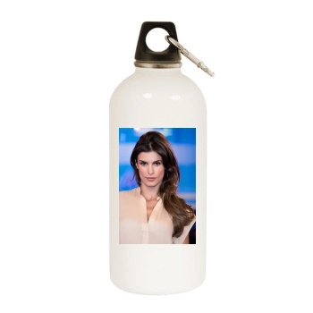 Elisabetta Canalis White Water Bottle With Carabiner