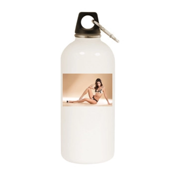 Elisabetta Canalis White Water Bottle With Carabiner