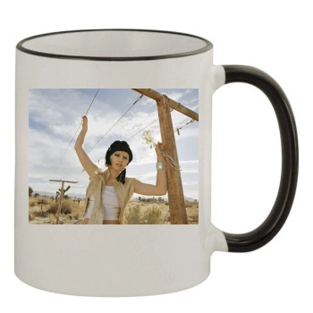 Elisha Cuthbert 11oz Colored Rim & Handle Mug