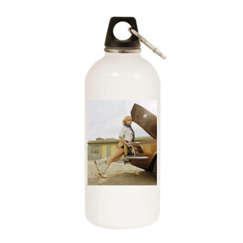 Elisha Cuthbert White Water Bottle With Carabiner