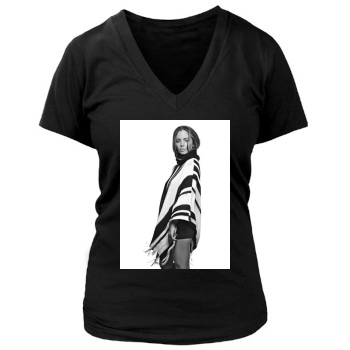 Eliza Dushku Women's Deep V-Neck TShirt