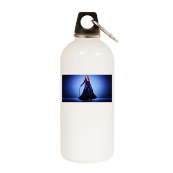 Eliza Dushku White Water Bottle With Carabiner