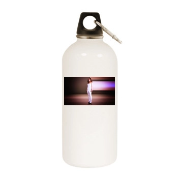 Eliza Dushku White Water Bottle With Carabiner