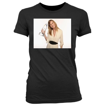 Ellen Pompeo Women's Junior Cut Crewneck T-Shirt