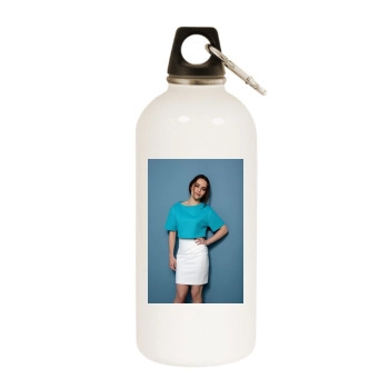 Emilia Clarke White Water Bottle With Carabiner