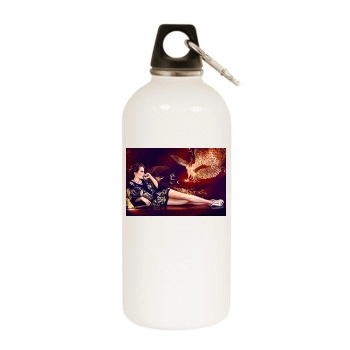 Emily Blunt White Water Bottle With Carabiner