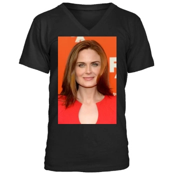 Emily Deschanel Men's V-Neck T-Shirt