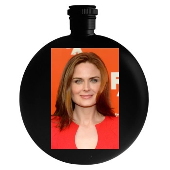 Emily Deschanel Round Flask