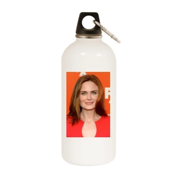 Emily Deschanel White Water Bottle With Carabiner