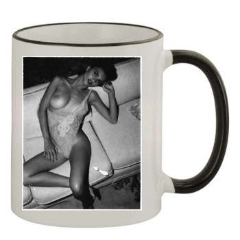 Emily Ratajkowski 11oz Colored Rim & Handle Mug