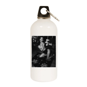 Emily Ratajkowski White Water Bottle With Carabiner