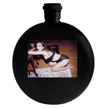 Emily Ratajkowski Round Flask