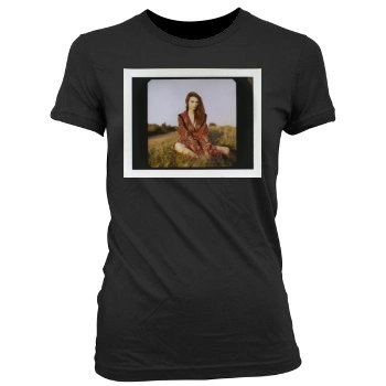 Emily Ratajkowski Women's Junior Cut Crewneck T-Shirt