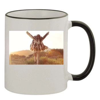 Emily Ratajkowski 11oz Colored Rim & Handle Mug