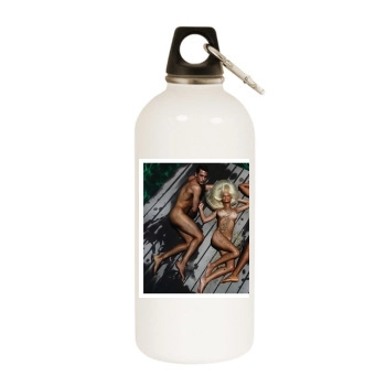 Emily Ratajkowski White Water Bottle With Carabiner