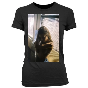 Emily Ratajkowski Women's Junior Cut Crewneck T-Shirt