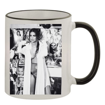 Emily Ratajkowski 11oz Colored Rim & Handle Mug