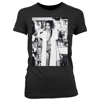 Emily Ratajkowski Women's Junior Cut Crewneck T-Shirt