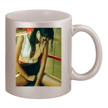 Emily Ratajkowski 11oz Metallic Silver Mug