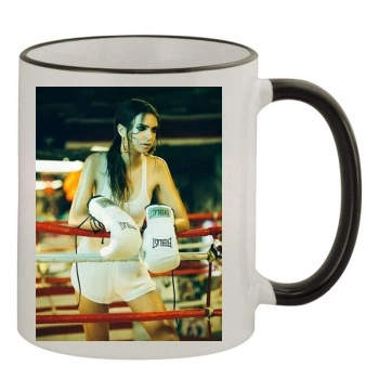 Emily Ratajkowski 11oz Colored Rim & Handle Mug