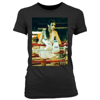 Emily Ratajkowski Women's Junior Cut Crewneck T-Shirt