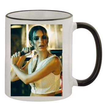 Emily Ratajkowski 11oz Colored Rim & Handle Mug