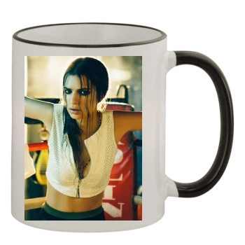 Emily Ratajkowski 11oz Colored Rim & Handle Mug