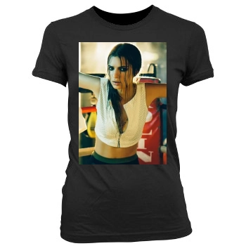 Emily Ratajkowski Women's Junior Cut Crewneck T-Shirt