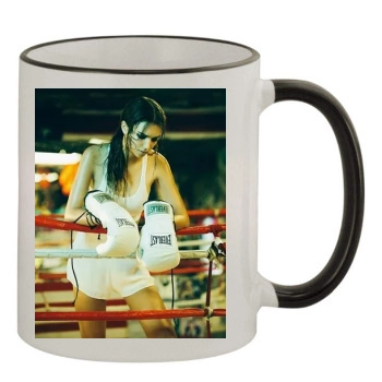 Emily Ratajkowski 11oz Colored Rim & Handle Mug