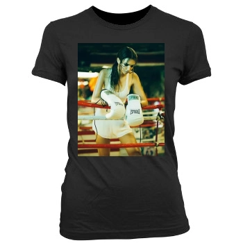 Emily Ratajkowski Women's Junior Cut Crewneck T-Shirt